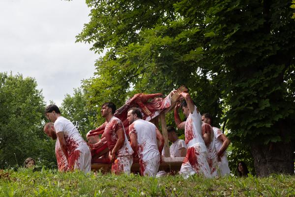 Hermann Nitsch 6 Tages Spiel (Tag 4, 7.6.2025) Foto: (c) Hermann Nitsch GmbH (Foto: eSeL)