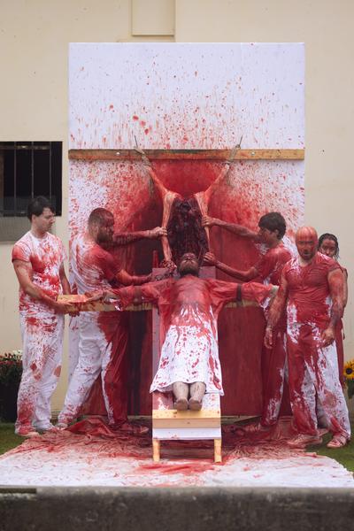 Hermann Nitsch 6 Tages Spiel (Tag 5, 8.6.2025) Foto: (c) Hermann Nitsch GmbH (Foto: eSeL)