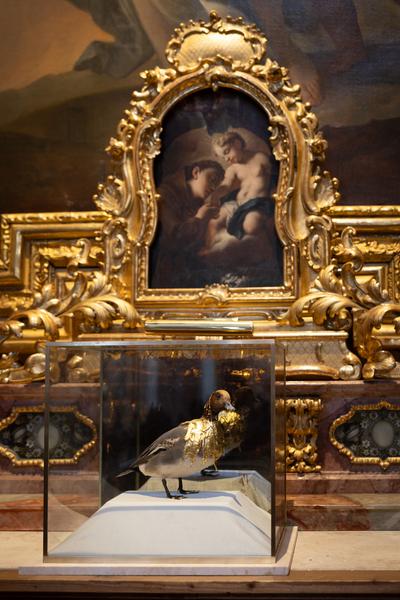 Elias Franziskus Grüner "Ein erlösendes Ende, ein endloser Anfang" (Jesuitenkirche, 3.12.2025 - 28.2.2026) Foto: eSeL.at - Lorenz Seidler