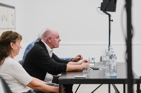 Bernhard Leitner im Gespräch mit Stefan Fricke und Jeanette Pacher (10.9.2026, Secession) Foto: eSeL.at - Nataascha Unkart