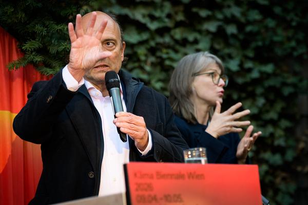 Eröffnung Klima Biennale 2026 (KunstHausWien / Museum Hundertwasser, 09.04.2026) Foto: eSeL.at - Joanna Pianka