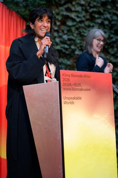 Eröffnung Klima Biennale 2026 (KunstHausWien / Museum Hundertwasser, 09.04.2026) Foto: eSeL.at - Joanna Pianka