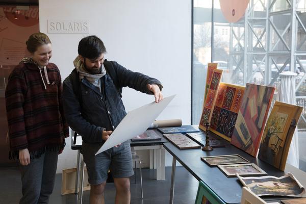 eSeL "Die Entsetzliche-Kunst-Tauschbörse" (OK/OÖ Kulturquartier Linz, 26.3.2017) Foto: eSeL.at - Lorenz Seidler