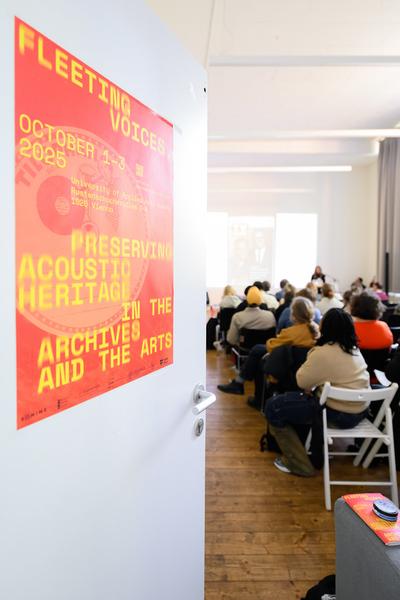 Fleeting Voices. Preserving Acoustic Heritage in the Archives and the Art (Die Angewandte / Zentrum Fokus Forschung, 01. - 03.10.2025) Foto: eSeL.at - Joanna Pianka