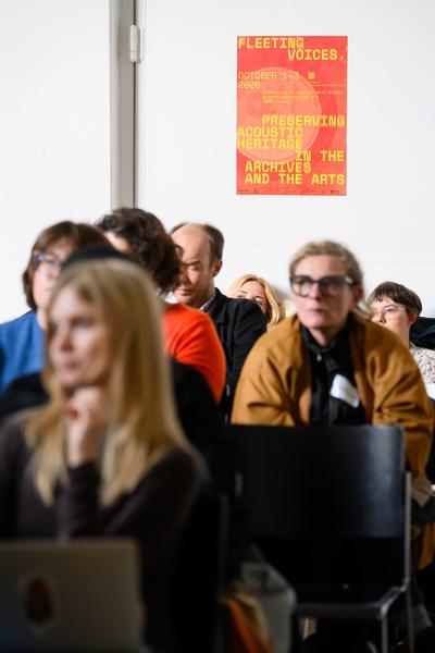 Fleeting Voices. Preserving Acoustic Heritage in the Archives and the Art (Die Angewandte / Zentrum Fokus Forschung, 01. - 03.10.2025) Foto: eSeL.at - Joanna Pianka