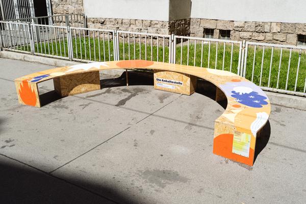 Creatives for Vienna – Making Spaces X Klima Biennale Wien: Die Anhaltestelle (Straßenbahnlinie O, 25.04.2026) Foto: Wirtschaftsagentur Wien / eSeL.at - Robert Puteanu