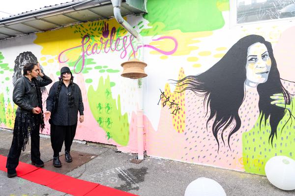 From Fear to Love - Fearless Mural (Brunnenpassage, 06.12.2025) Foto: eSeL.at - Joanna Pianka