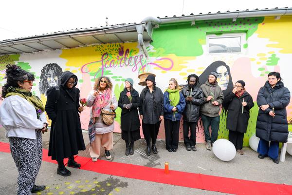 From Fear to Love - Fearless Mural (Brunnenpassage, 06.12.2025) Foto: eSeL.at - Joanna Pianka