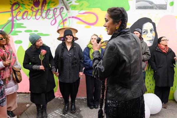 From Fear to Love - Fearless Mural (Brunnenpassage, 06.12.2025) Foto: eSeL.at - Joanna Pianka