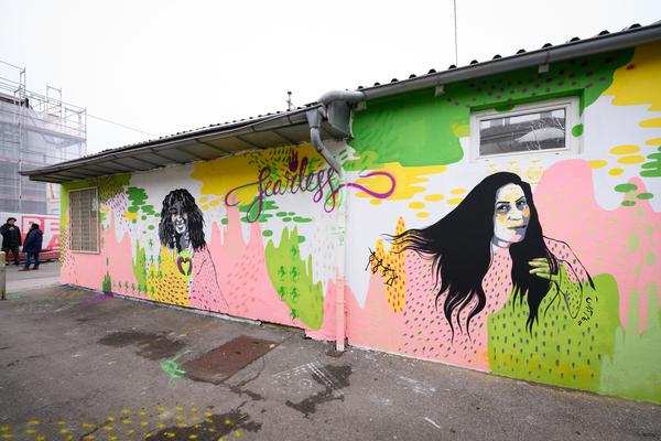 From Fear to Love - Fearless Mural (Brunnenpassage, 06.12.2025) Foto: eSeL.at - Joanna Pianka