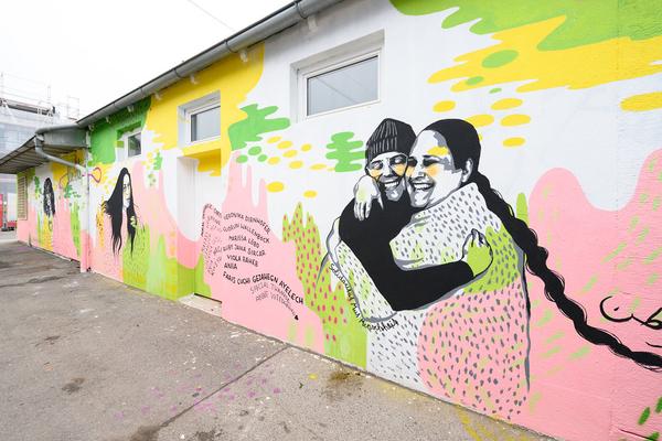 From Fear to Love - Fearless Mural (Brunnenpassage, 06.12.2025) Foto: eSeL.at - Joanna Pianka