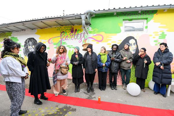 From Fear to Love - Fearless Mural (Brunnenpassage, 06.12.2025) Foto: eSeL.at - Joanna Pianka