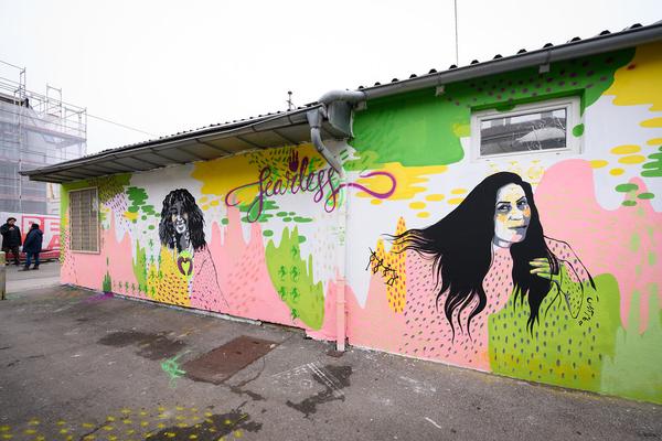 From Fear to Love - Fearless Mural (Brunnenpassage, 06.12.2025) Foto: eSeL.at - Joanna Pianka