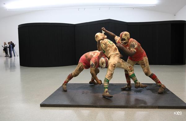 mumok: Duane Hanson - Football Vignette (1969)  In: Ludwig Goes Pop (12.2. - 13.9.2015) <a href="http://esel.cc/LudwigGoesPop" rel="noreferrer nofollow">esel.cc/LudwigGoesPop</a> | Foto: <a href="http://eSeL.at" rel="noreferrer nofollow">eSeL.at</a> Foto: eSeL.at