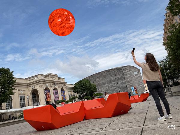 MuseumsQuartier Wien: Eva Schlegel "Flying Eyes" (ab 9.6.2022) Foto: eSeL.at - Lorenz Seidler