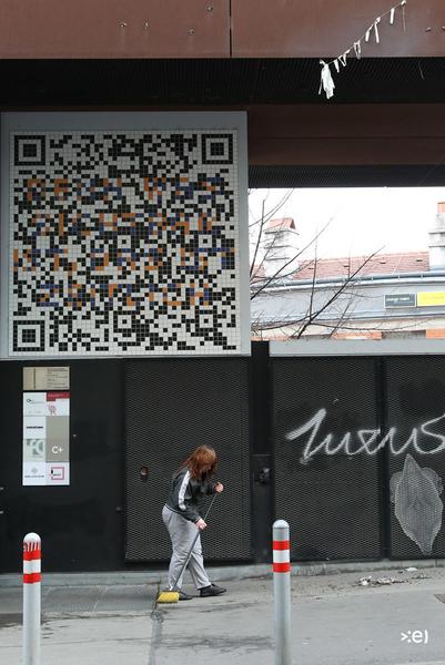 QR Code - Haus der Bibel (Breite Gasse, 11.1.2014) Foto: <a href="http://eSeL.at" rel="noreferrer nofollow">eSeL.at</a> Foto: (c) eSeL.at