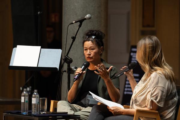 Gespräch Hito Steyerl mit MAK-Kuratorin Bärbl Vischer (MAK Contemporary, 24.6.2025) Foto: eSeL.at - Lorenz Seidler
