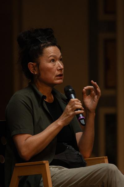 Gespräch Hito Steyerl mit MAK-Kuratorin Bärbl Vischer (MAK Contemporary, 24.6.2025) Foto: eSeL.at - Lorenz Seidler
