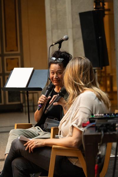Gespräch Hito Steyerl mit MAK-Kuratorin Bärbl Vischer (MAK Contemporary, 24.6.2025) Foto: eSeL.at - Lorenz Seidler