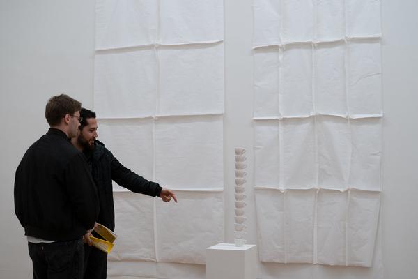 In the Fold of the Sack (Exhibit, Akademie der bildenden Künste, 12.03.2026) Foto: eSeL.at - Sarah Tasha