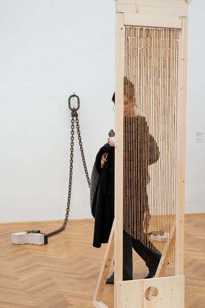 In the Fold of the Sack (Exhibit, Akademie der bildenden Künste, 12.03.2026) Foto: eSeL.at - Sarah Tasha