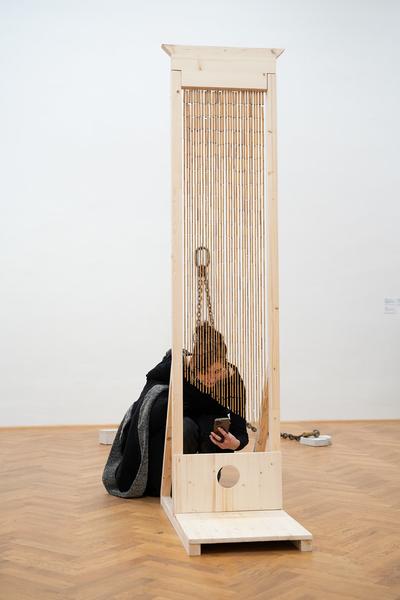 In the Fold of the Sack (Exhibit, Akademie der bildenden Künste, 12.03.2026) Foto: eSeL.at - Sarah Tasha