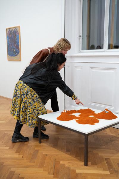 In the Fold of the Sack (Exhibit, Akademie der bildenden Künste, 12.03.2026) Foto: eSeL.at - Sarah Tasha