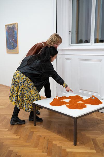 In the Fold of the Sack (Exhibit, Akademie der bildenden Künste, 12.03.2026) Foto: eSeL.at - Sarah Tasha