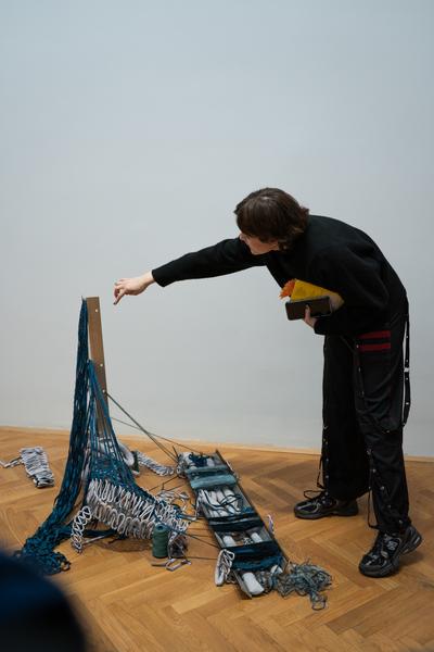 In the Fold of the Sack (Exhibit, Akademie der bildenden Künste, 12.03.2026) Foto: eSeL.at - Sarah Tasha