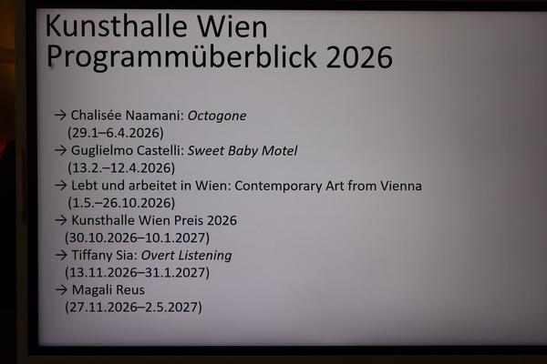 Jahrespressekonferenz 2026 (Kunsthalle Wien, 12.12.2025) Foto: eSeL.at - Lorenz Seidler