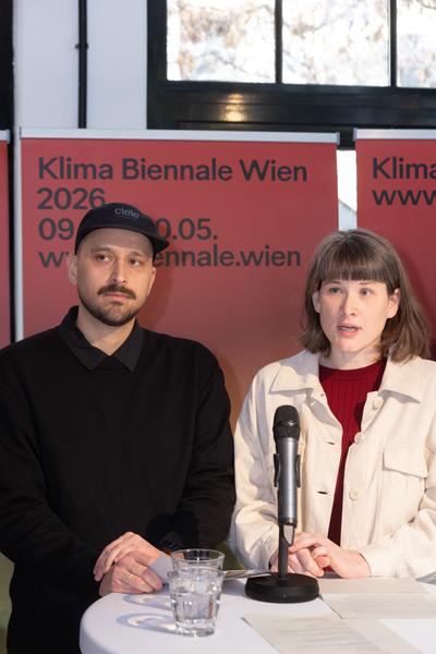 Klima Biennale 2026 Pressekonferenz (Kunst Haus Wien, 23.2.2026) Foto: eSeL.at - Lorenz Seidler