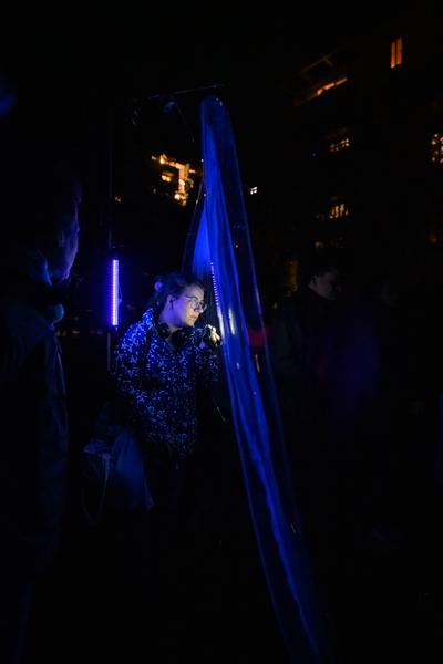 Creatives for Vienna – Making Spaces X Klima Biennale Wien: Licht für Vielfalt - Lichtfang: Begegnungen mit der Nacht (Jutta-Steier-Park, 17.04.2026) Foto: Wirtschaftsagentur Wien / eSeL.at - Joanna Pianka