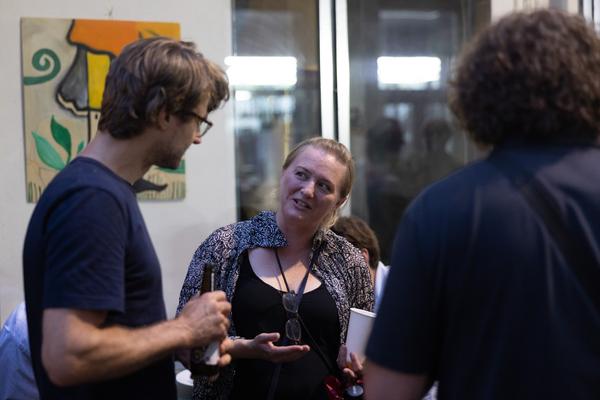 AIT artloop &amp; Wiener KI Gespräche: "Maschinen lernen nicht" (Wandzeitung #64 / Atelier Steinbrener/Dempf &amp; Huber, 14.7.2026) Foto: eSeL.at - Lorenz Seidler