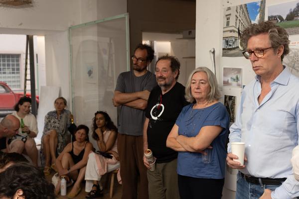 AIT artloop &amp; Wiener KI Gespräche: "Maschinen lernen nicht" (Wandzeitung #64 / Atelier Steinbrener/Dempf &amp; Huber, 14.7.2026) Foto: eSeL.at - Lorenz Seidler