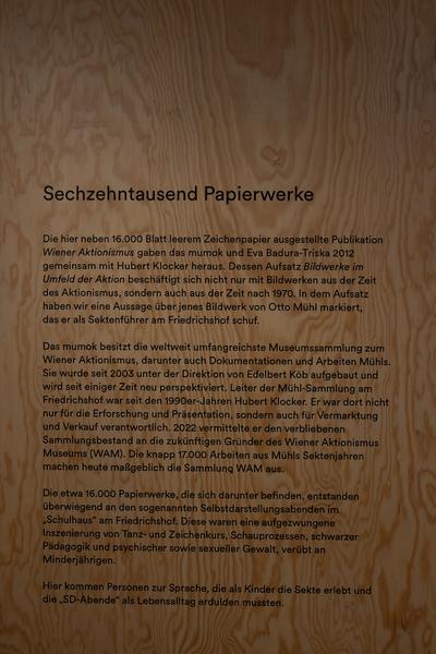 Mathilda. Vom Kunstwerk zum Artefakt (mumok, 15.5. - 13.7.2025) Foto: eSeL.at - Lorenz Seidler