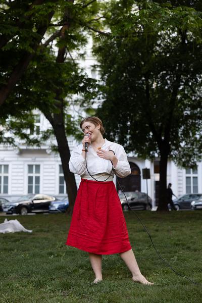 Klara Haug "Wien Holding´s favourite things" @ Platz nehmen #5 "Let´s stick with the Unicorns" (Akademie @ Schillerplatz, 13.5.2026) Foto: eSeL.at - Lorenz Seidler