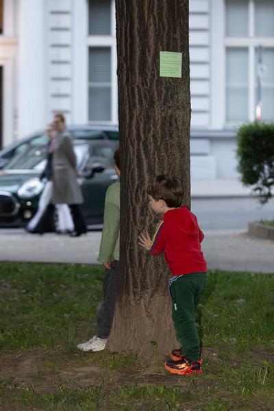 Morteza Mohammadi "Der Baum erzählt" @ Platz nehmen #5 "Let´s stick with the Unicorns" (Akademie @ Schillerplatz, 13.5.2026) Foto: eSeL.at - Lorenz Seidler