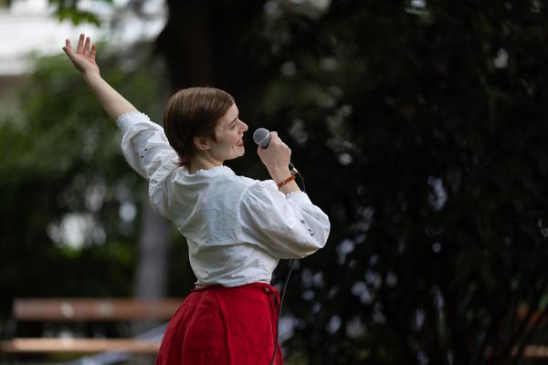 Klara Haug "Wien Holding´s favourite things" @ Platz nehmen #5 "Let´s stick with the Unicorns" (Akademie @ Schillerplatz, 13.5.2026) Foto: eSeL.at - Lorenz Seidler