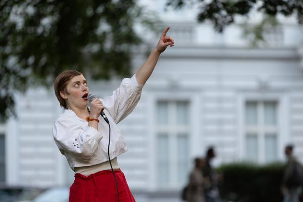 Klara Haug "Wien Holding´s favourite things" @ Platz nehmen #5 "Let´s stick with the Unicorns" (Akademie @ Schillerplatz, 13.5.2026) Foto: eSeL.at - Lorenz Seidler