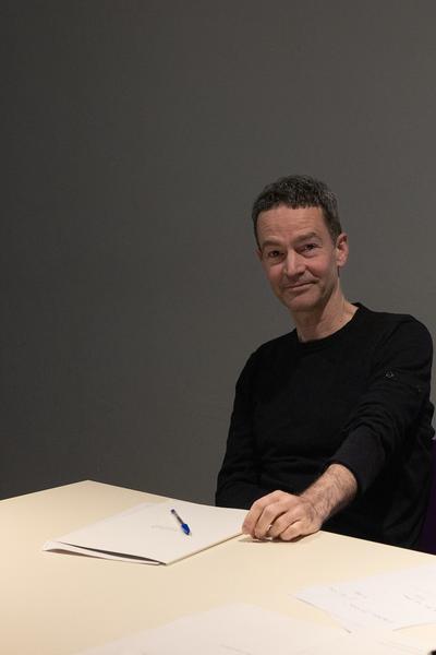 &quot;Prosuming Art&quot; - Gespräch Michael Huber &amp; eSeL (eSeL Rezeption &amp; Raum D MQ, 9.11.2025) Foto: eSeL.at - Lorenz Seidler