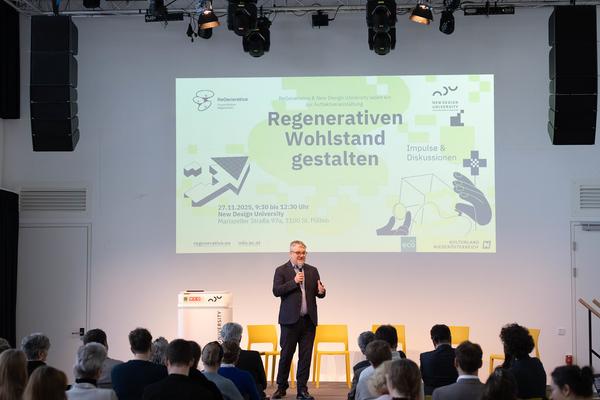 ReGenerativa "Regenerativen Wohlstand gestalten" Auftaktveranstaltung (New Design University St. Pölten, 27.11.2025) Foto: eSeL.at - Lorenz Seidler