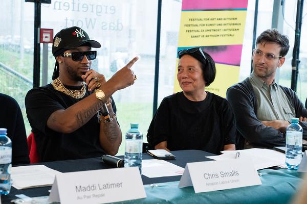 wienwoche 2024 - Opening Event - Kunsthalle Wien Karlsplatz - Panel Diskussion Chris Smalls (13.09. - 21.09.2024) Foto: eSeL.at - Sarah Tasha Foto: eSeL.at - Sarah Tasha