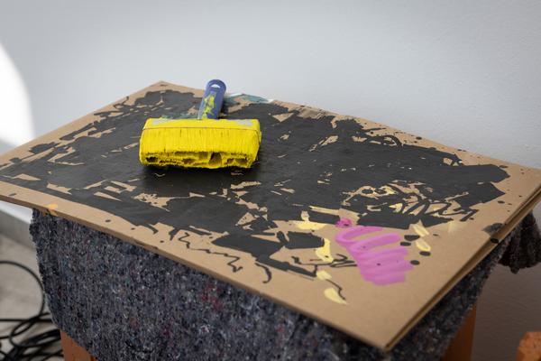 Eröffnung "Shaping Tomorrow´s World" - Wall Drawing by ThinkVisual / Chiara de Eccher (AIT Artloop, 8.4.2026) Foto: eSeL.at - Lorenz Seidler