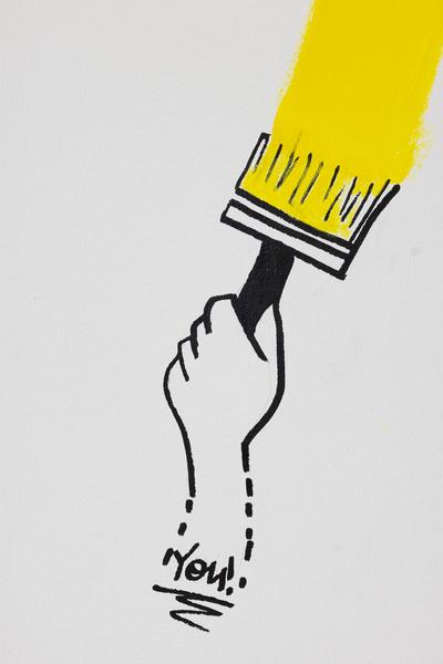 Eröffnung "Shaping Tomorrow´s World" - Wall Drawing by ThinkVisual / Chiara de Eccher (AIT Artloop, 8.4.2026) Foto: eSeL.at - Lorenz Seidler