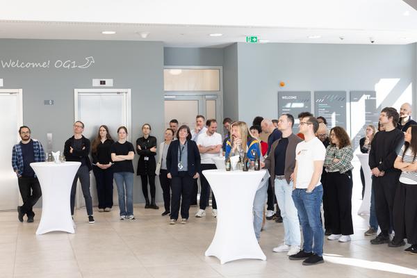 Eröffnung "Shaping Tomorrow´s World" - Wall Drawing by ThinkVisual / Chiara de Eccher (AIT Artloop, 8.4.2026) Foto: eSeL.at - Lorenz Seidler