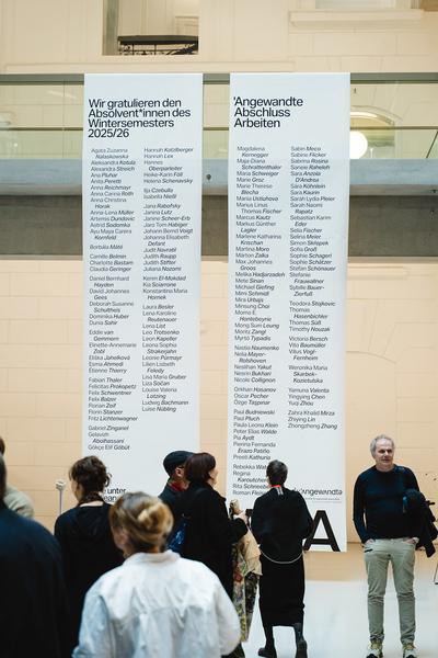 Sponsion und Promotion Wintersemester 2025/26 (Universität für angewandte Kunst Wien, 30.01.2026) Foto: eSeL.at - Robert Puteanu