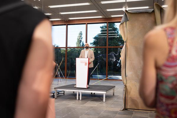 Stellprobe. Sammlungszugänge der letzten Dekade in einem Display von Heimo Zobernig (Belvedere 21, 10.7. - 4.10.2026) Foto: eSeL.at - Lorenz Seidler