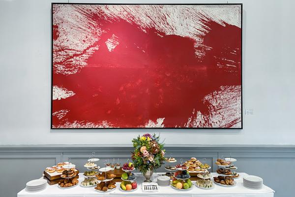 eSeL BEZIRKSKUNST: Pressebuffet Vienna Art Week (Dorotheum, 2019) Foto: eSeL