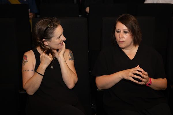 &quot;the set, the double, the stand-in, the prop&quot; - Jann Haworth im Gespräch mit Jo Applin (Österr. Ludwig-Stiftung @ mumok, 4.9.2025) Foto: eSeL.at - Lorenz Seidler