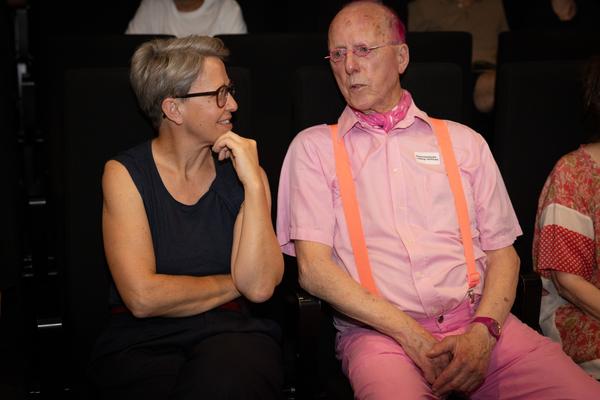 &quot;the set, the double, the stand-in, the prop&quot; - Jann Haworth im Gespräch mit Jo Applin (Österr. Ludwig-Stiftung @ mumok, 4.9.2025) Foto: eSeL.at - Lorenz Seidler